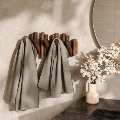 Picket 5 Wall Hook - Aged Walnut