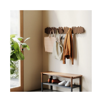 Picket 5 Wall Hook - Aged Walnut