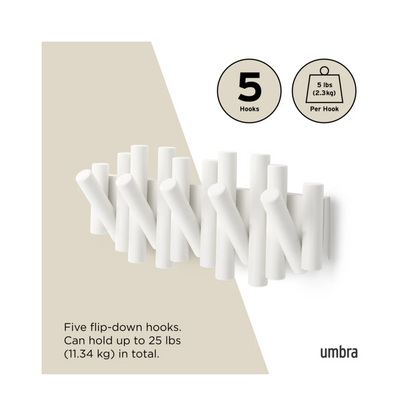 Picket 5 Wall Hook - White