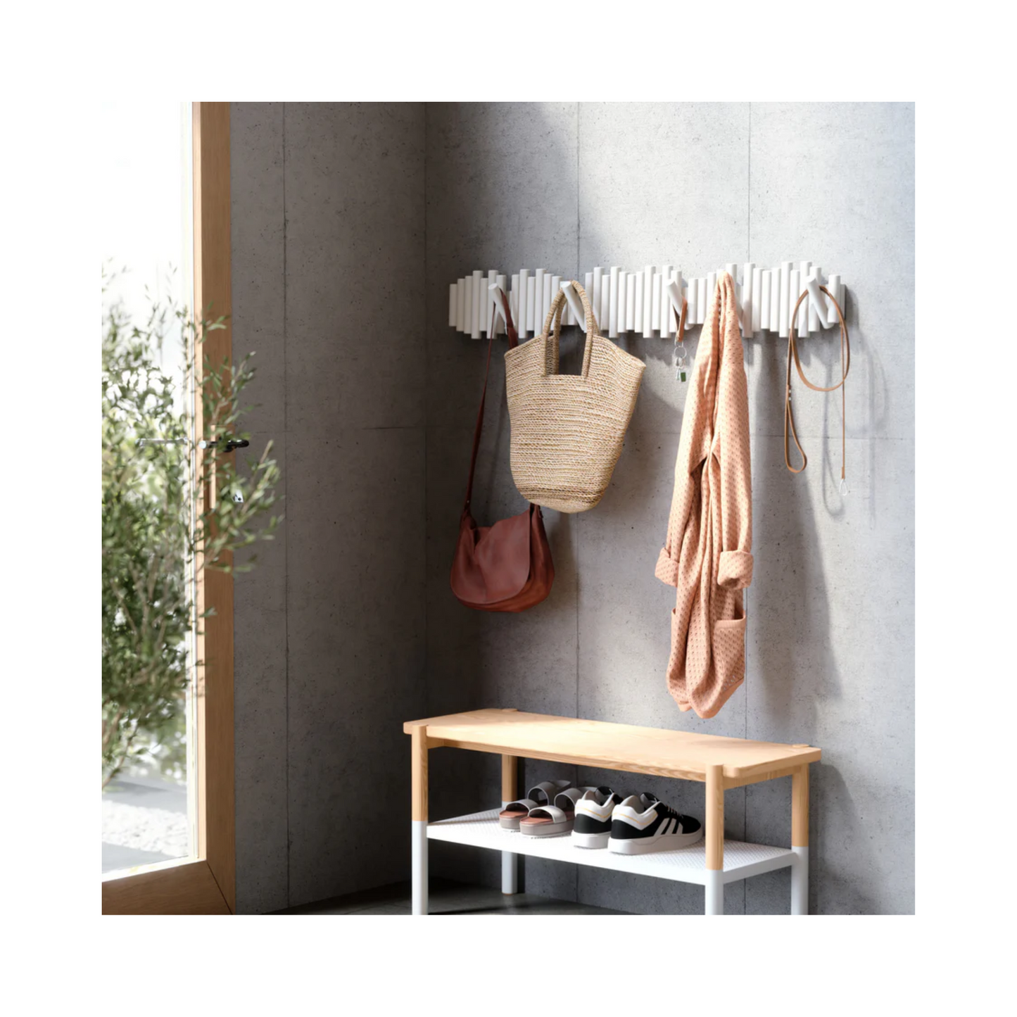 Picket 5 Wall Hook - White