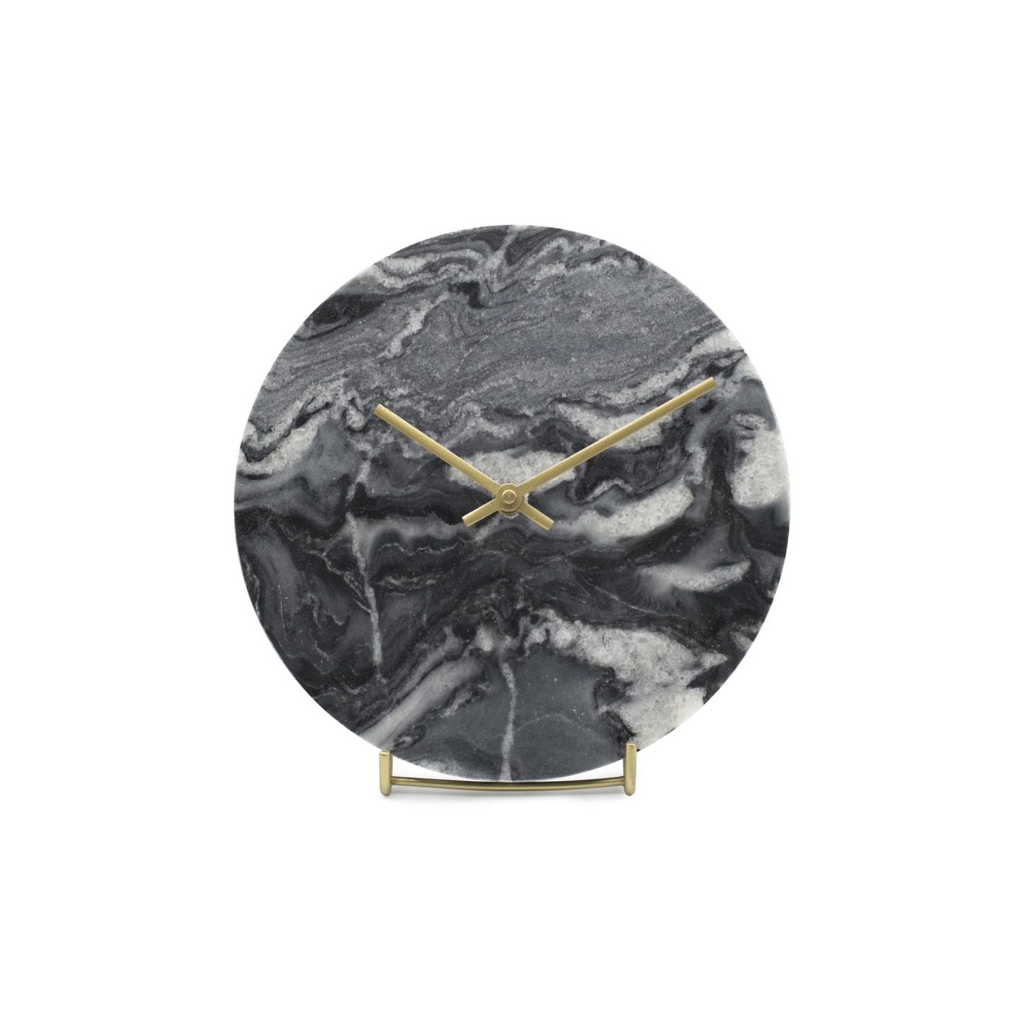 Piero Black Marble Clock