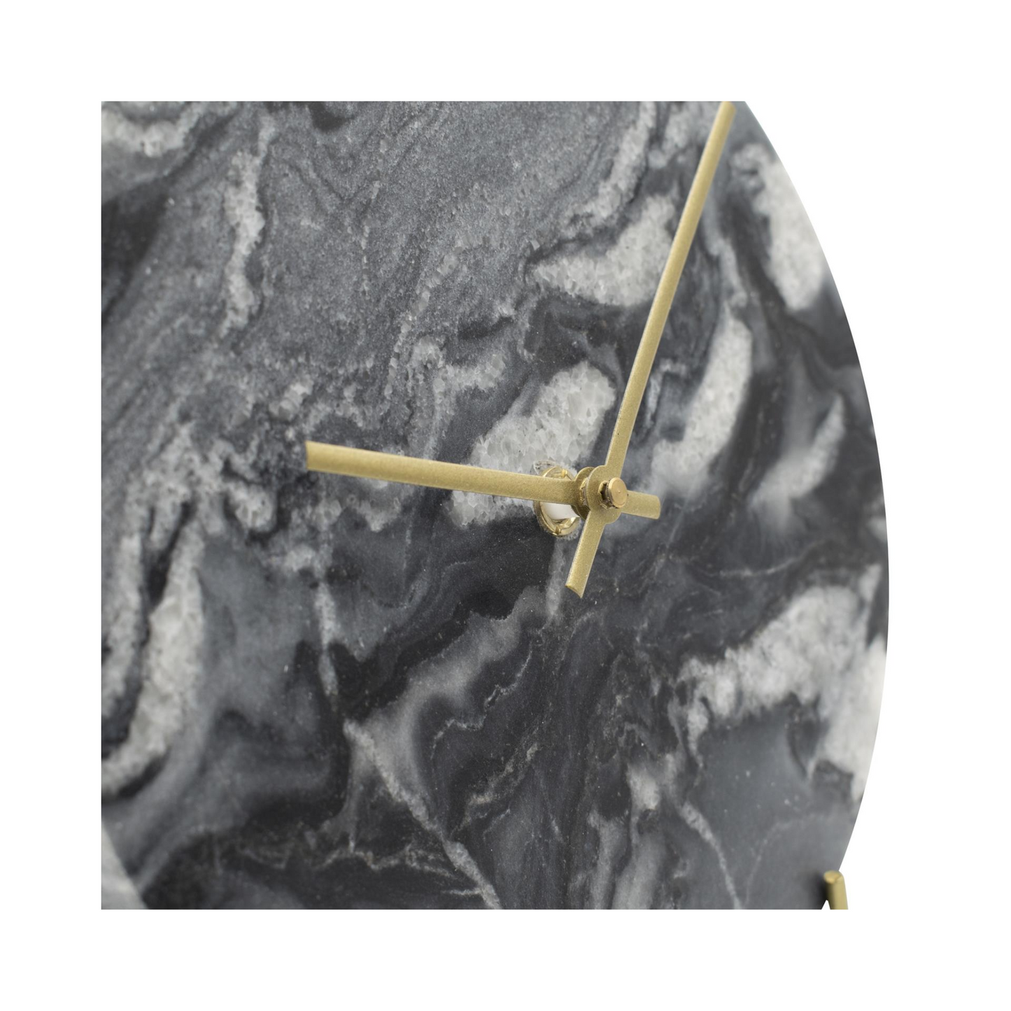 Piero Black Marble Clock