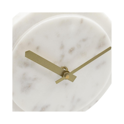 Piero White Marble Clock