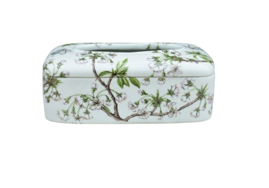 Cherry Blossom Porcelain Tissue Box