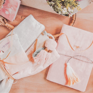 Blush Dye Gauze Notebook - Medium