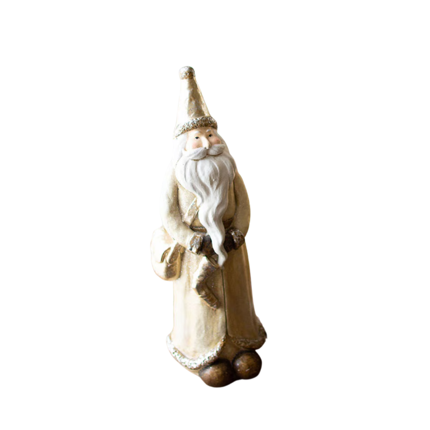 Cream Resin Santa - Small