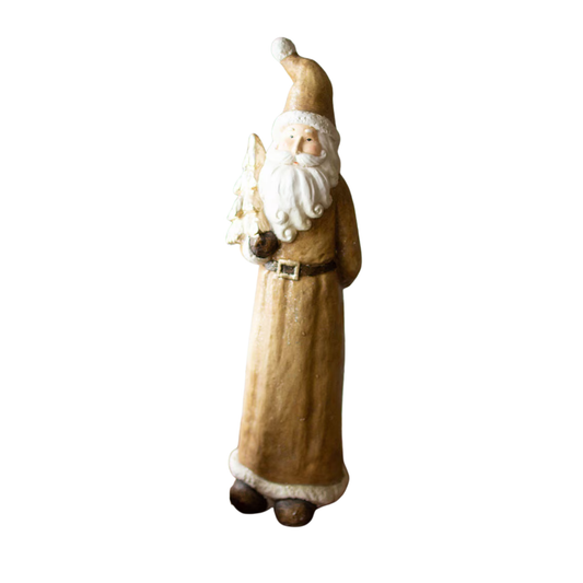 Cream Resin Santa - Large