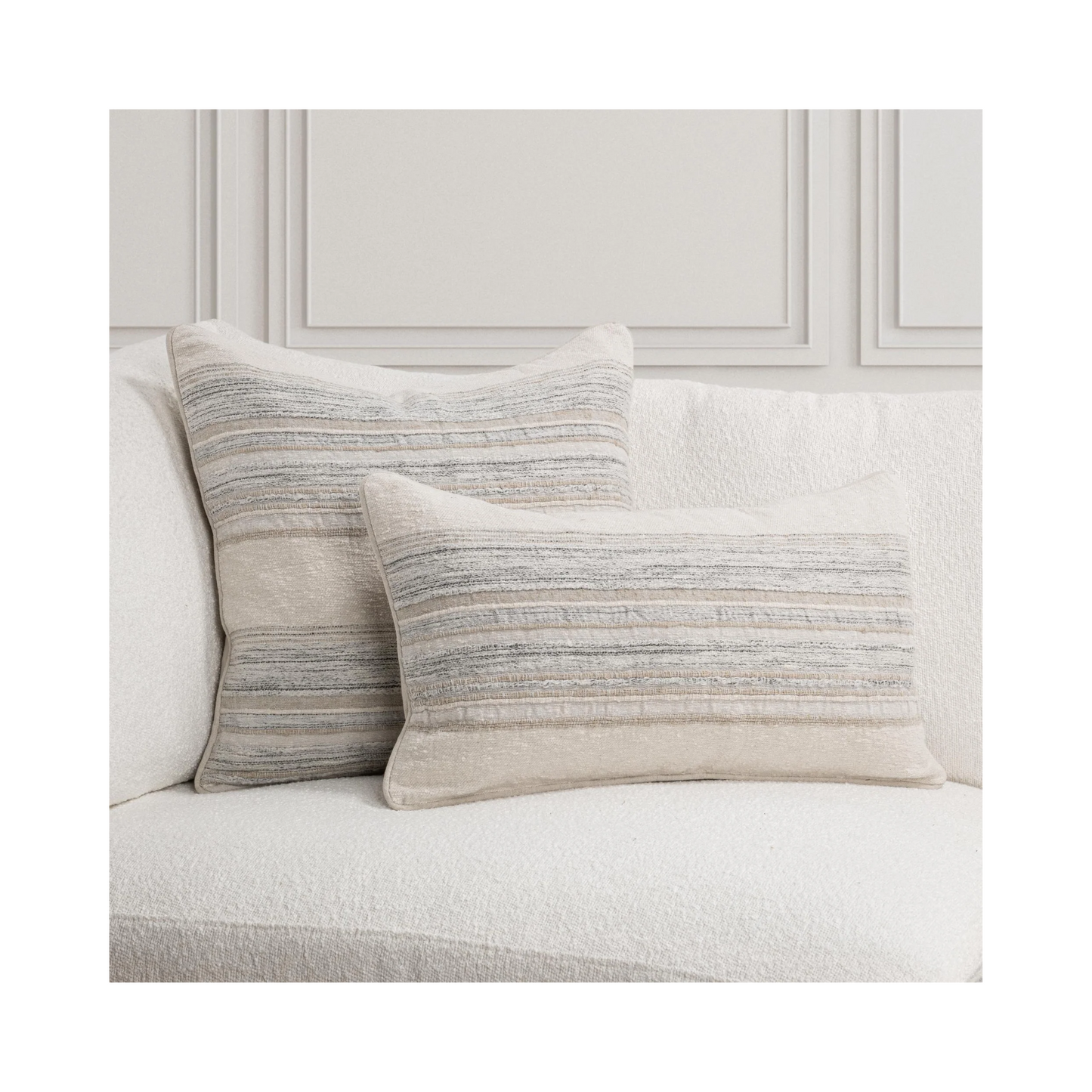 Rockport Lumbar Pillow - Ivory 26" x 14"
