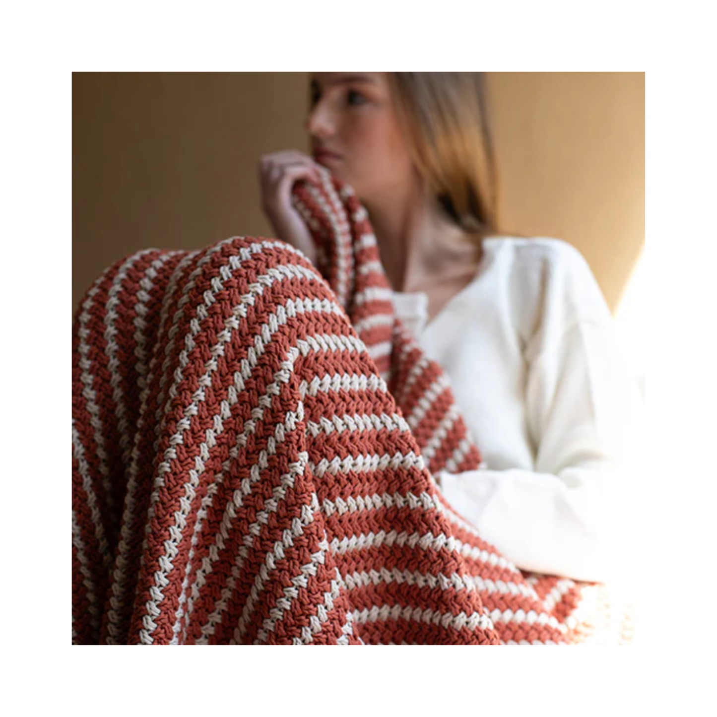 Tara Organic Cotton Knit Throw Blanket
