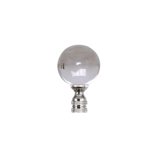 Crystal Ball Finial, Silver - XS