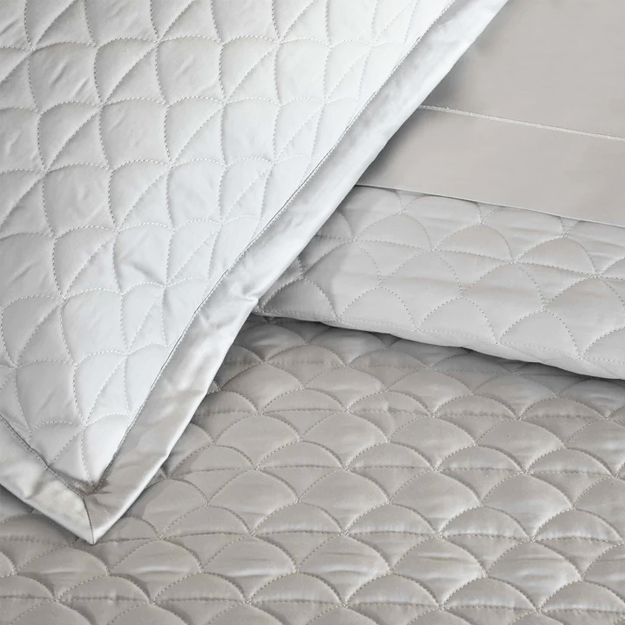 Suave Quilted Standard Single Sham - Cool Grey