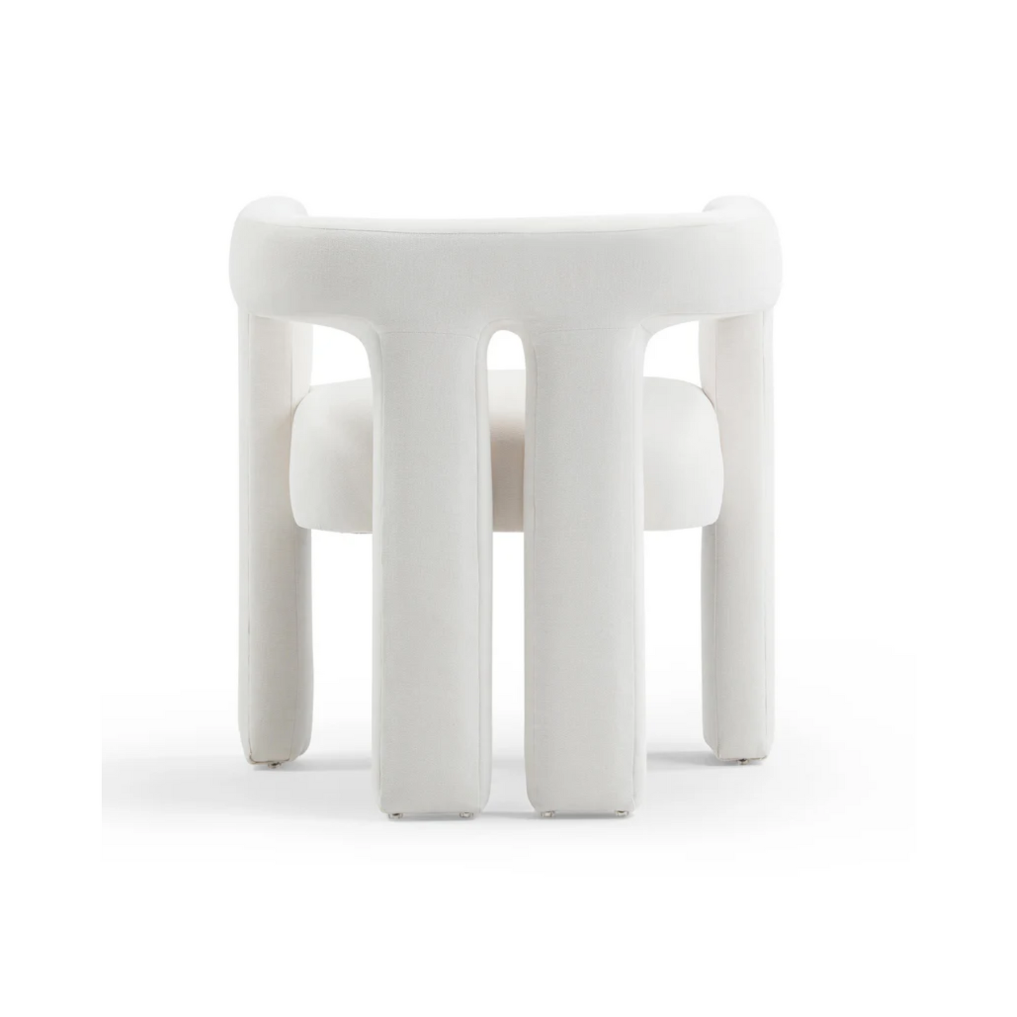 Sloane Bone White Upcycled Fabric Chair