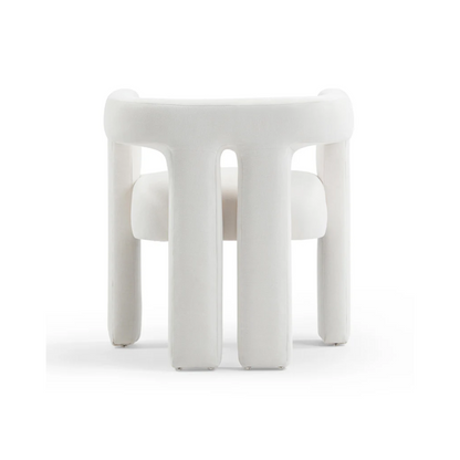 Sloane Bone White Upcycled Fabric Chair