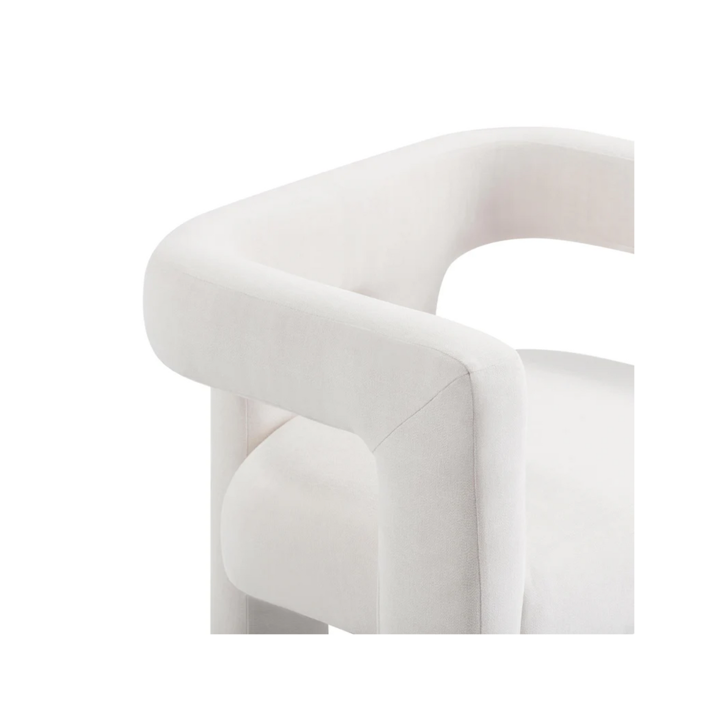 Sloane Bone White Upcycled Fabric Chair