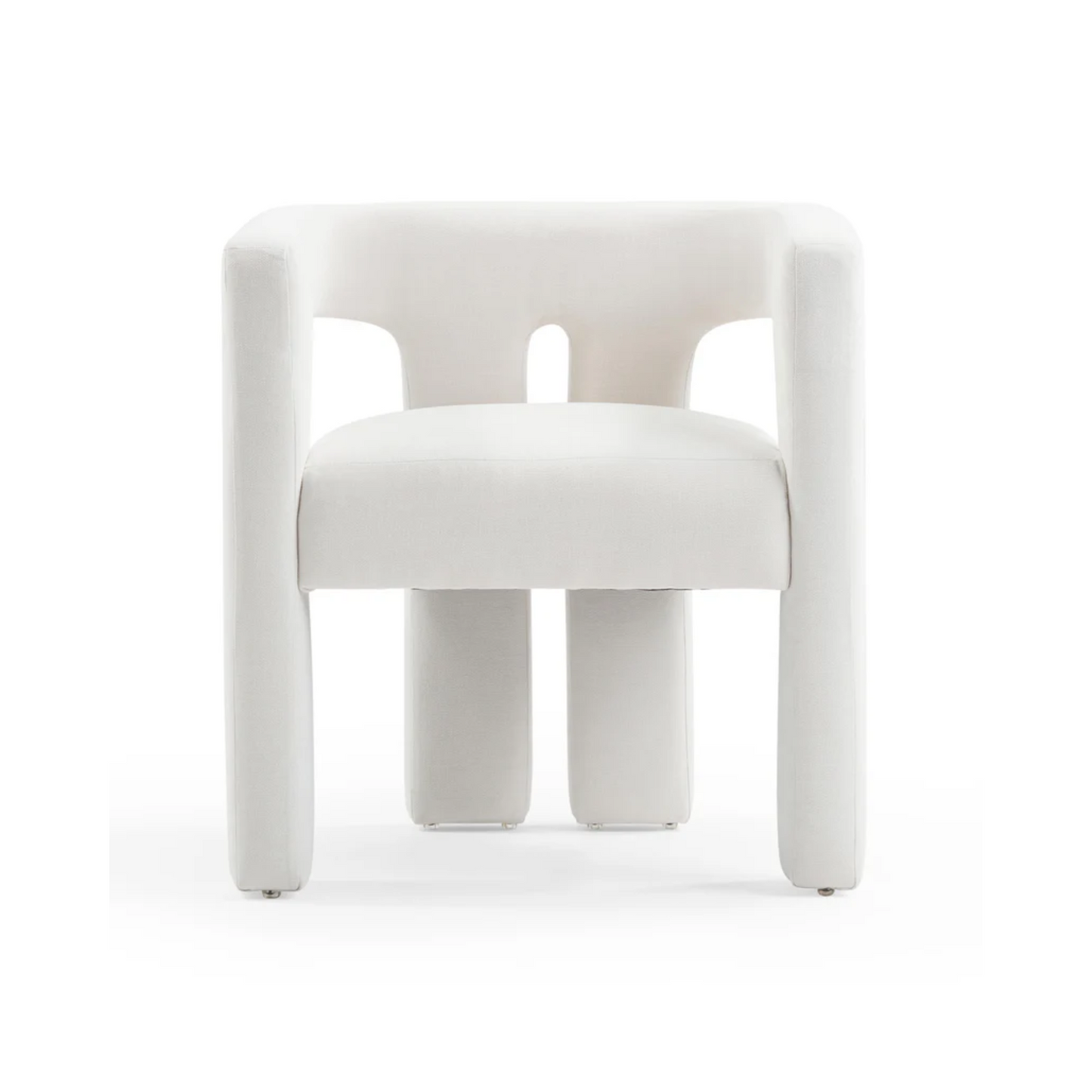 Sloane Bone White Upcycled Fabric Chair