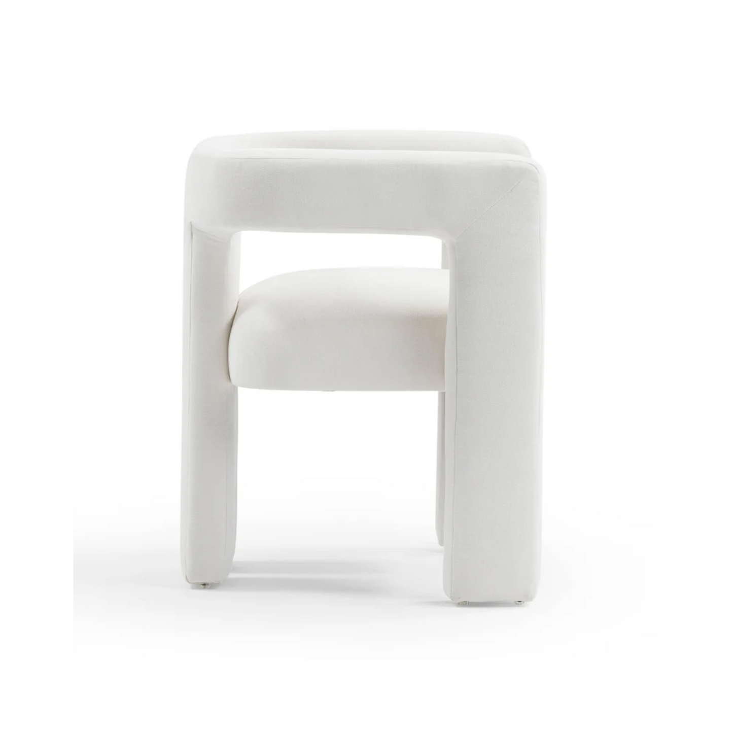 Sloane Bone White Upcycled Fabric Chair
