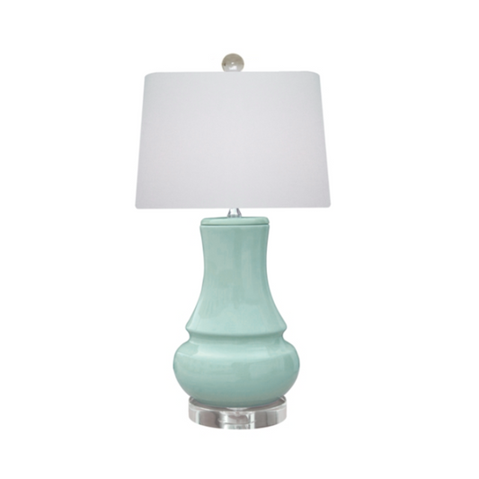 Porcelain Spa Blue Oval Gourd Lamp