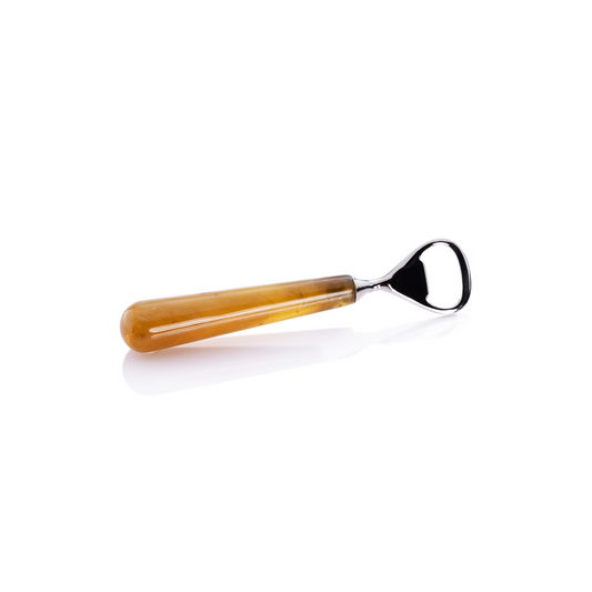 Spiga Bottle Opener - Nickel with Amber Accent