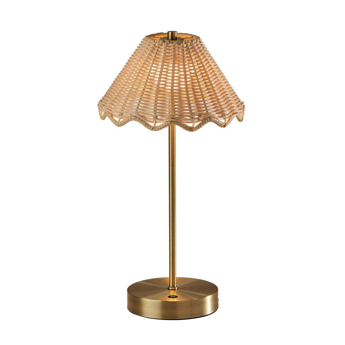 Stevie Cordless LED Table Lamp Antique Brass