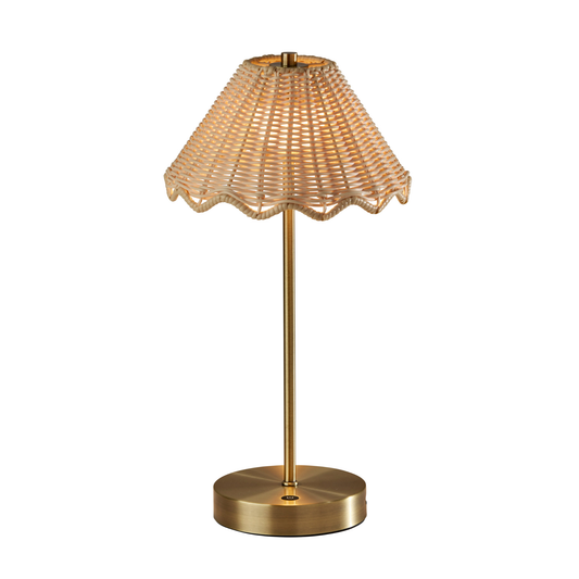 Stevie Cordless LED Table Lamp Antique Brass