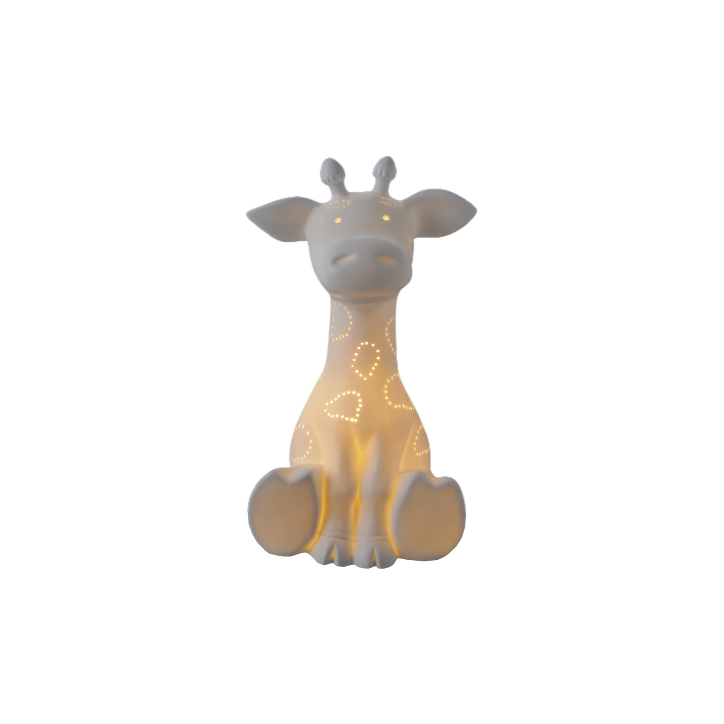 White Ceramic Giraffe Lamp