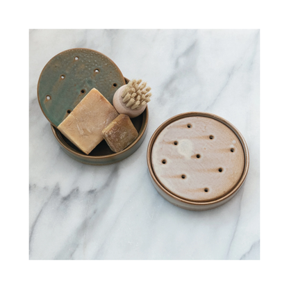 Stoneware Soap Dish w/ Removable Tray