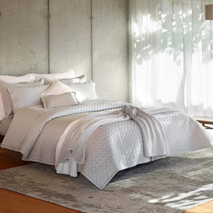 Suave Satin Stitch Pillowcase Pair, Cool Grey
