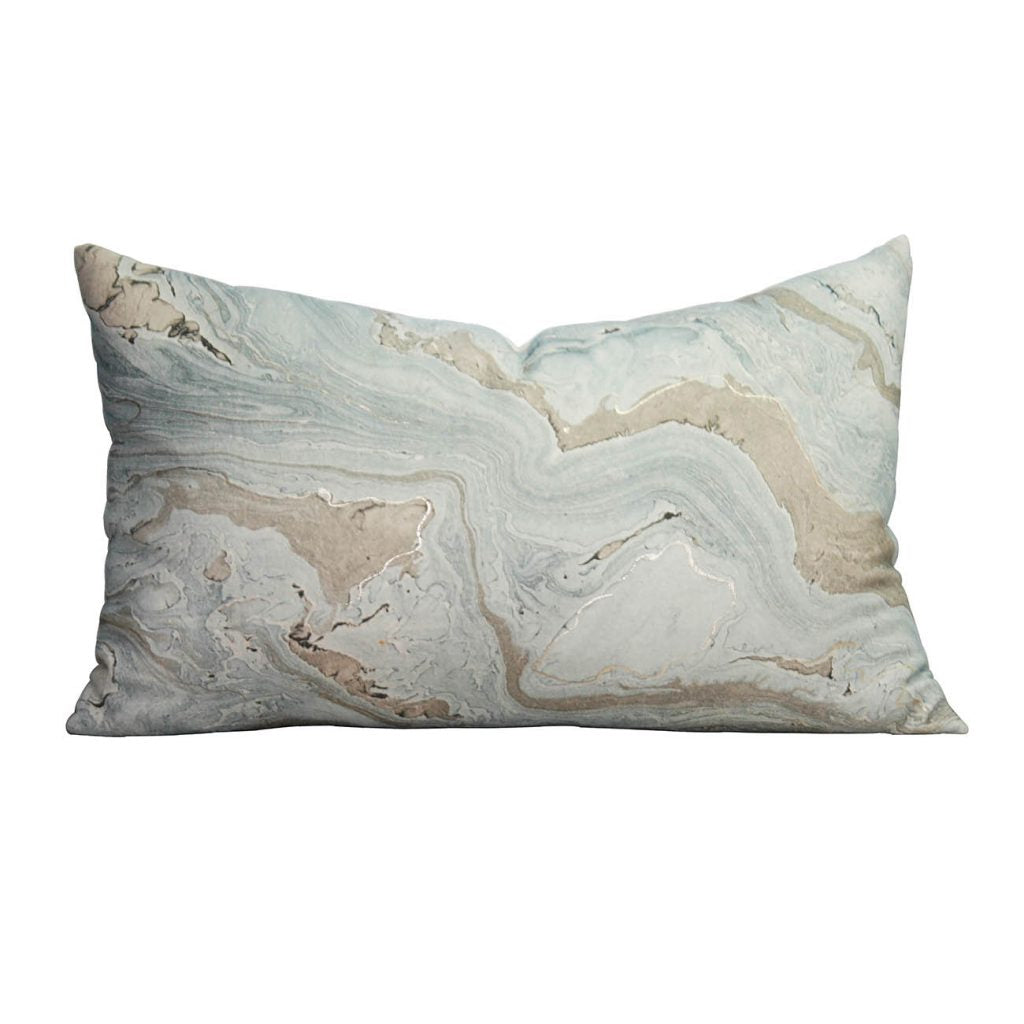 Marble Look Lumbar Pillow