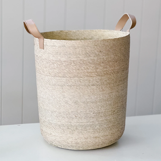 Tambo Basket w/ Leather Handles