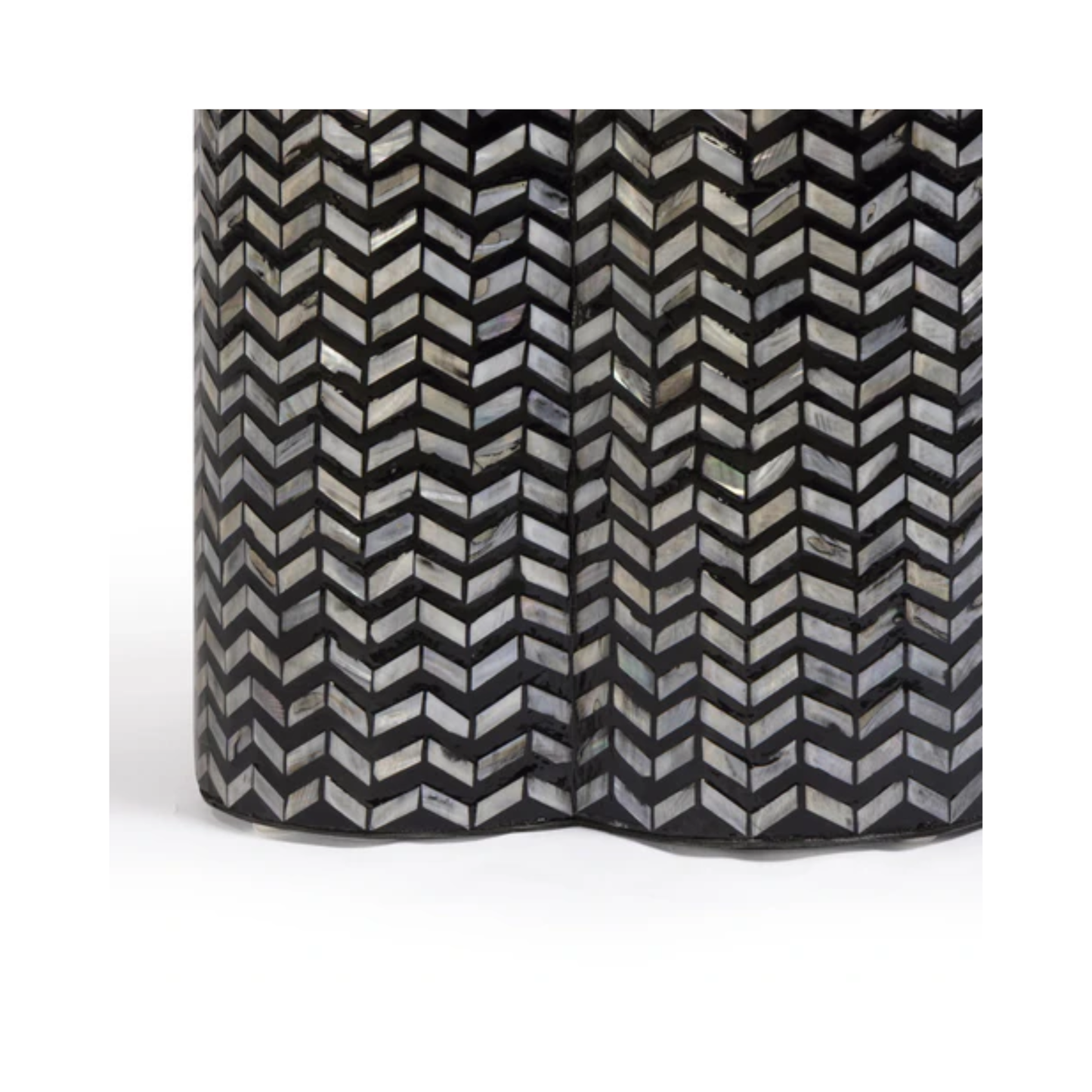 Truffle Black Mother of Pearl Shell Side Table