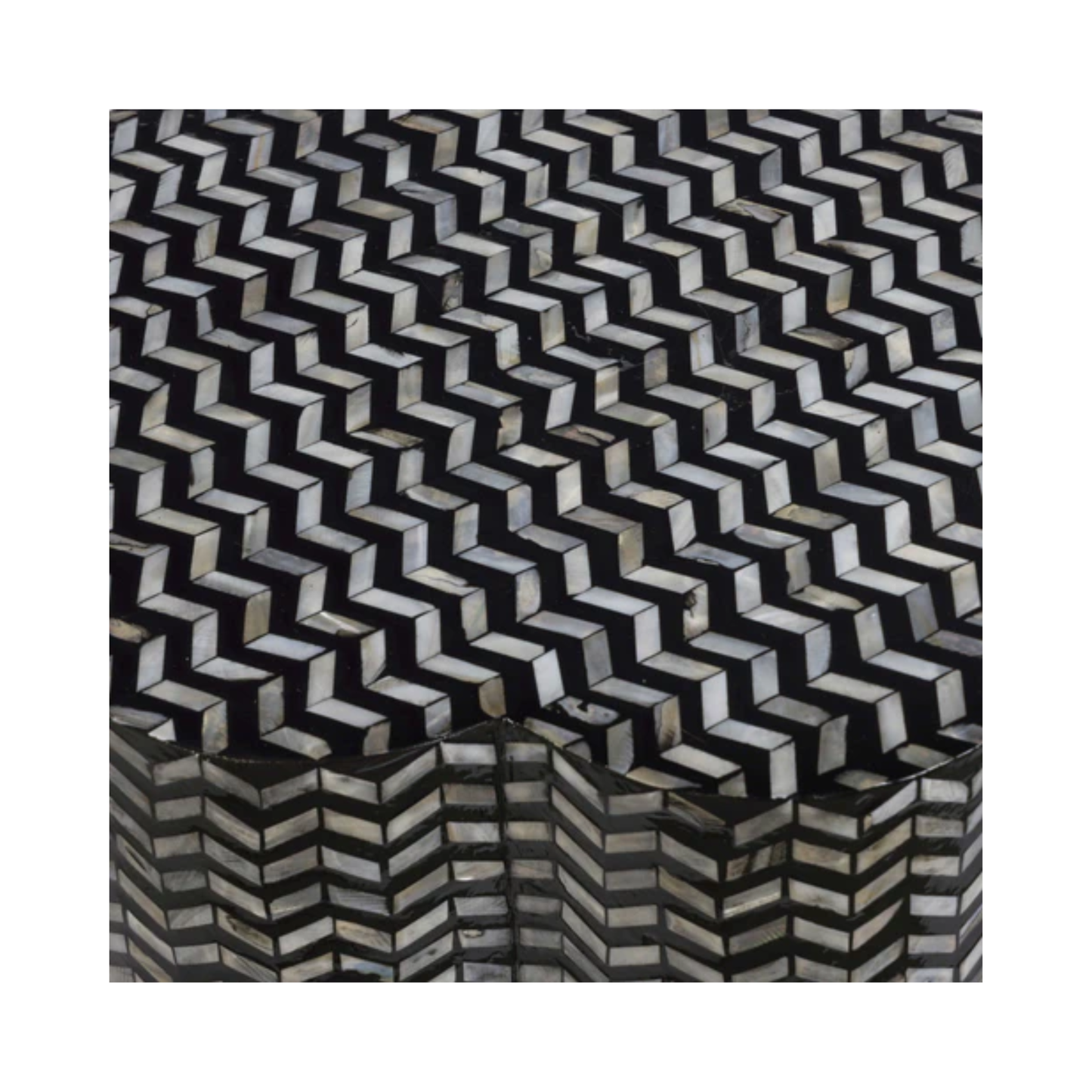 Truffle Black Mother of Pearl Shell Side Table