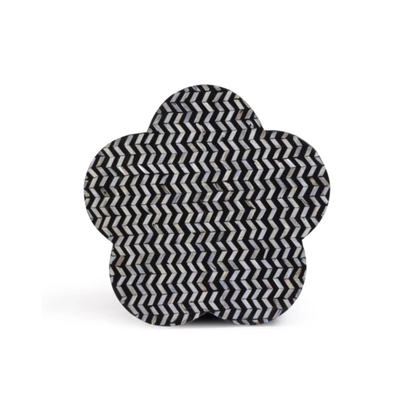 Truffle Black Mother of Pearl Shell Side Table