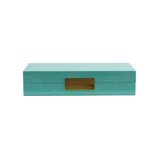 Turquoise Jewellery Box with Gold 4X9
