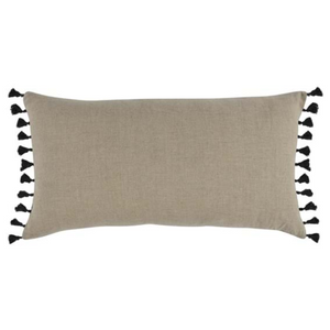 Sutton Nat/Blk Lumbar Pillow 14 x 26