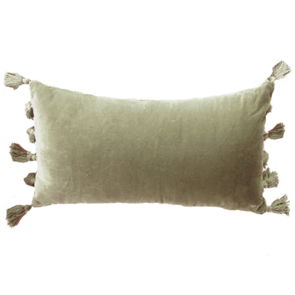 Velvet Lumbar Pillow - Avocado
