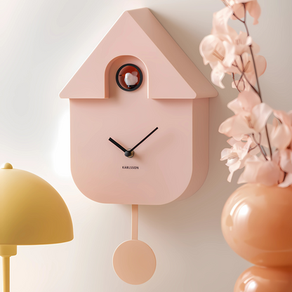 Modern Cuckoo Clock - Light Pink