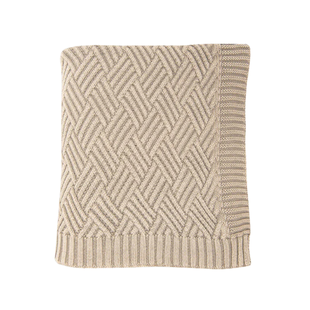 Washed Brick Ash - Organic Combed Cotton Throw