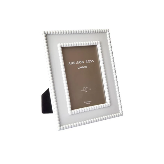 White Bobbin Lacquer Photo Frame 5x7