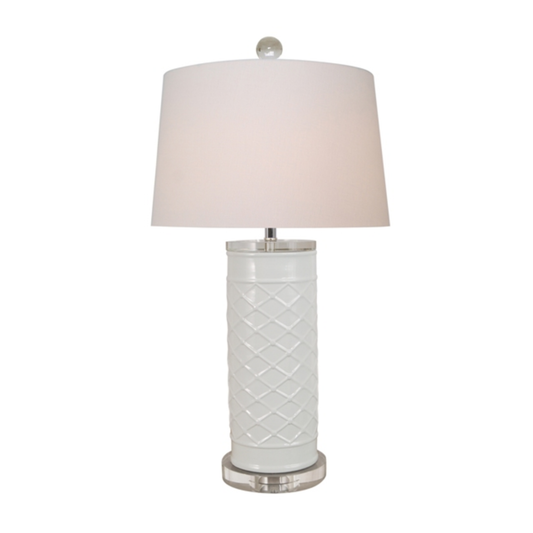 Cream Trellis Design Lamps