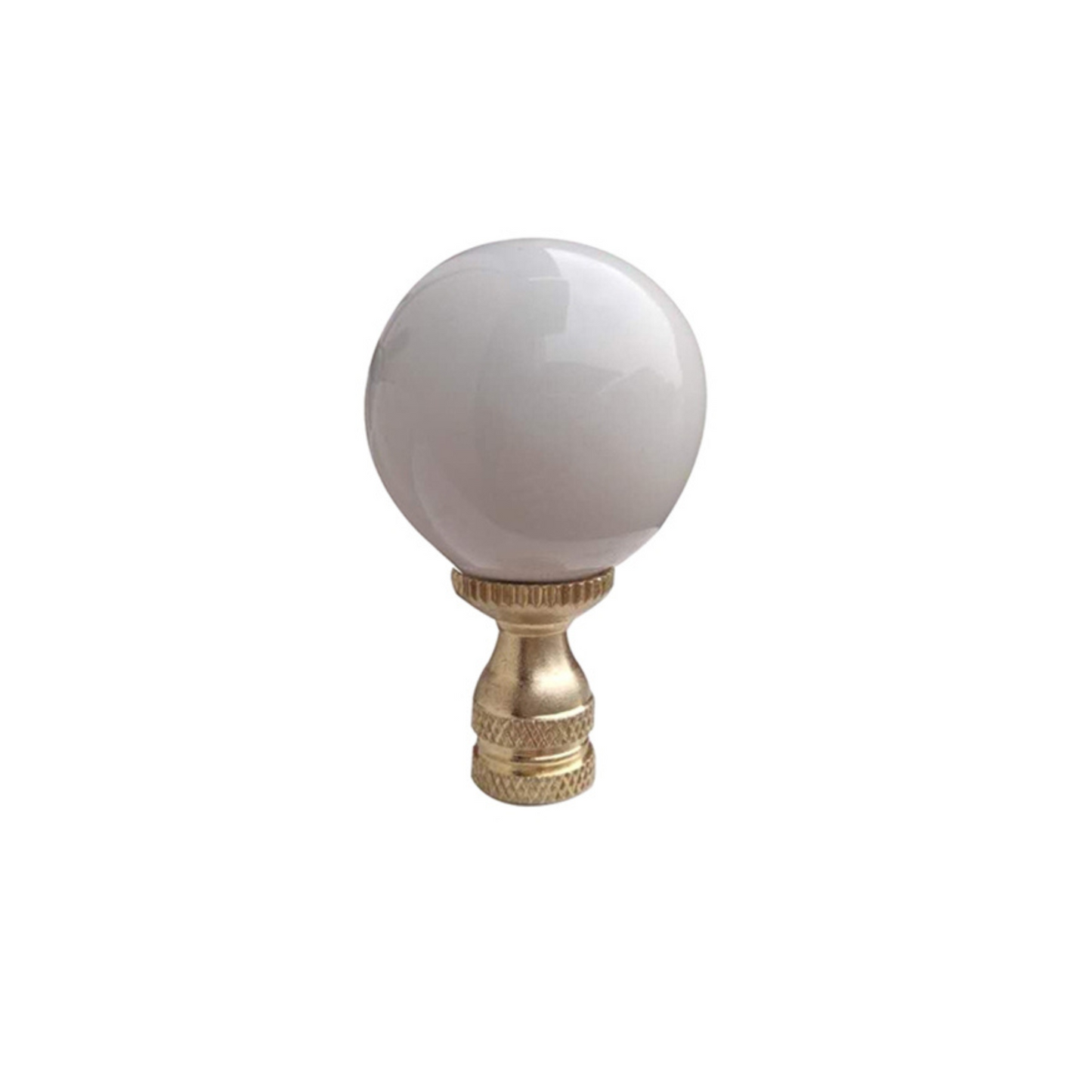 White Porcelain Finial, Gold - XL