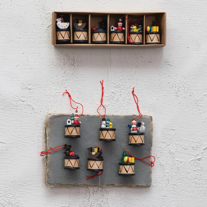 Holiday Drum Ornament Set of 6