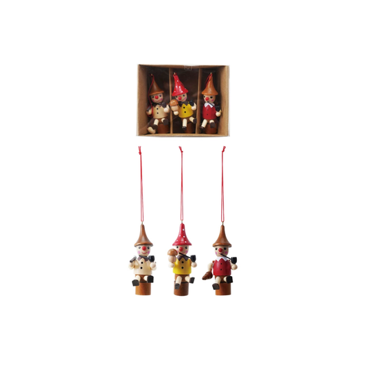 Woodsman Hanging Ornament Set of 3