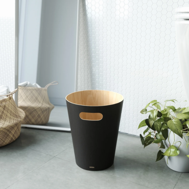 Woodrow Waste Basket - Black