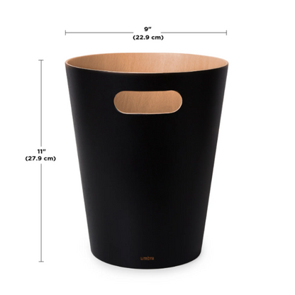 Woodrow Waste Basket - Black