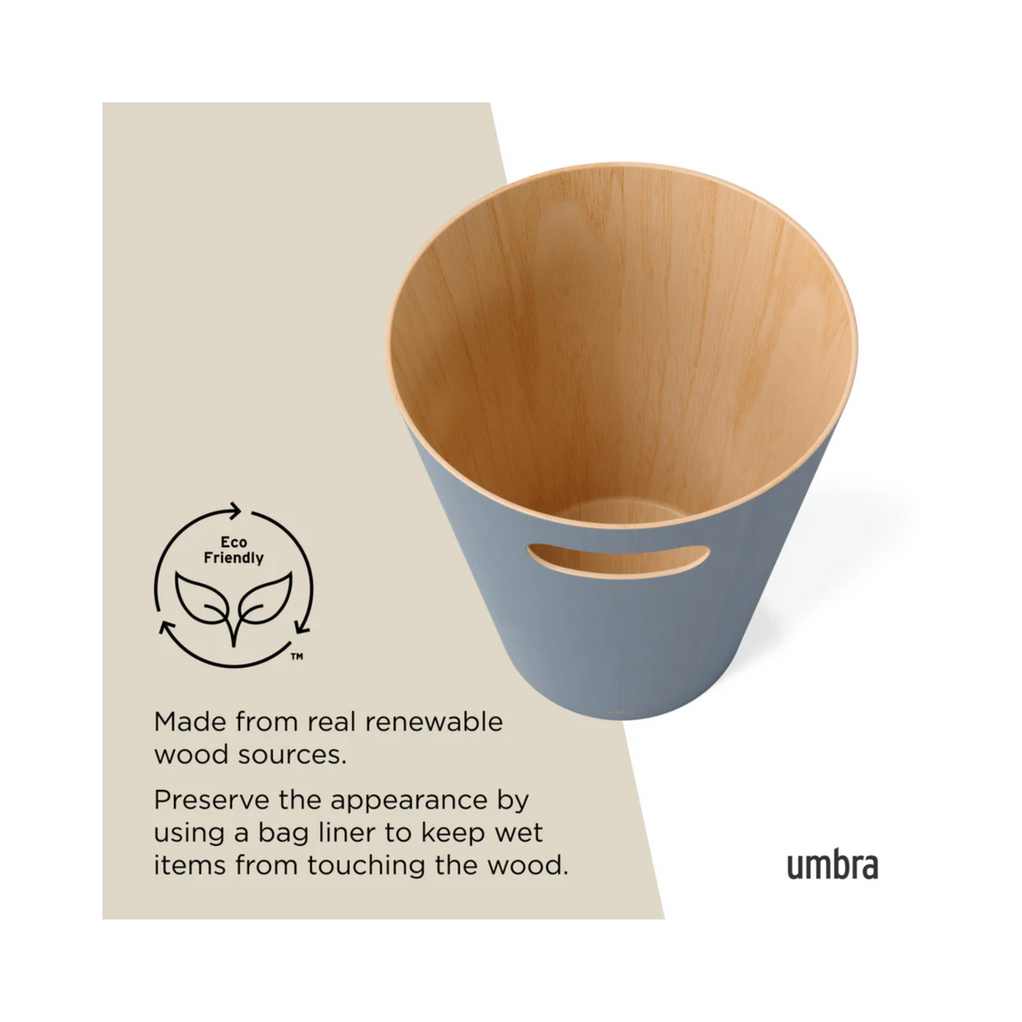 Woodrow Waste Basket - Blue