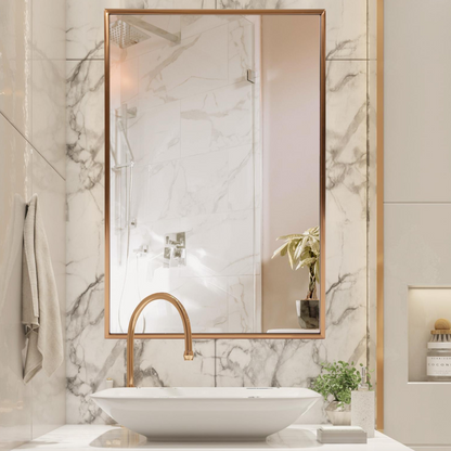 Yorkville Brass Rectangular Mirror