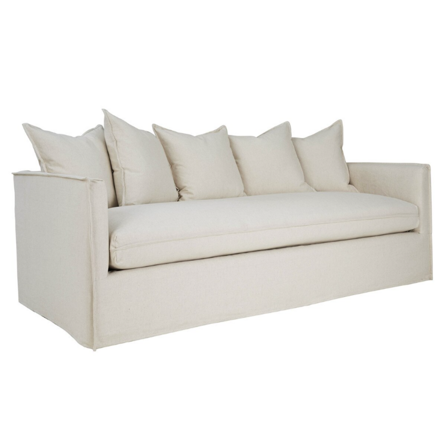 Alexia 84" Dressmaker Sofa - Light Linen