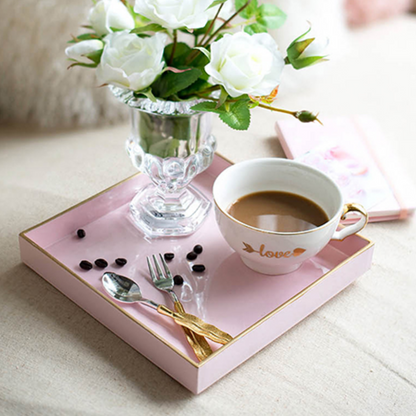 Square Pink Mimosa Tray