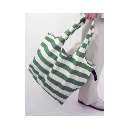Nota Bag Tote - Olive Stripe