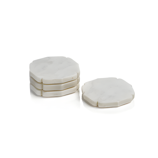 White Marble Coaster - Set of 4